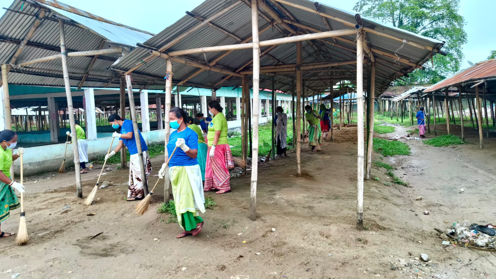 Cleaning Drive at Silapathar Weekly Market - Photo 2